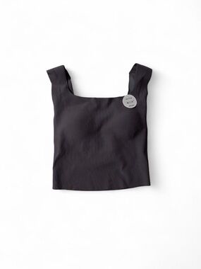 grey ribbed bralette crop top